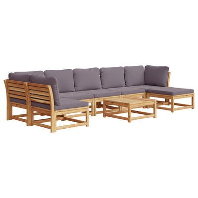 8 Piece Garden Lounge Set with Cushions Solid Wood Acacia