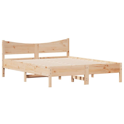 Bed Frame without Mattress 150x200 cm Solid Wood Pine