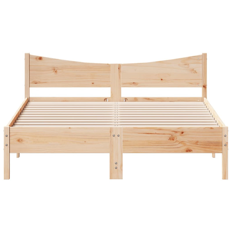 Bed Frame without Mattress 150x200 cm Solid Wood Pine