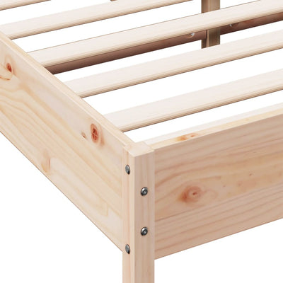 Bed Frame without Mattress 150x200 cm Solid Wood Pine