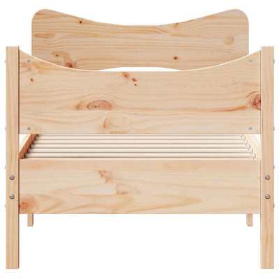 Bed Frame without Mattress 90x190 cm Solid Wood Pine