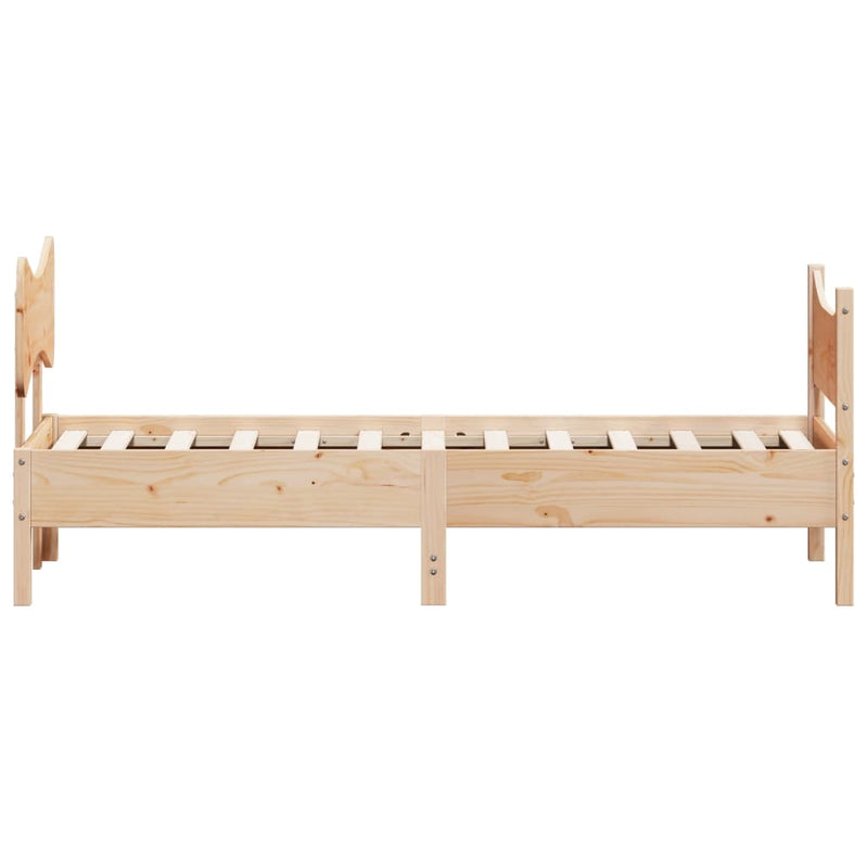 Bed Frame without Mattress 90x190 cm Solid Wood Pine