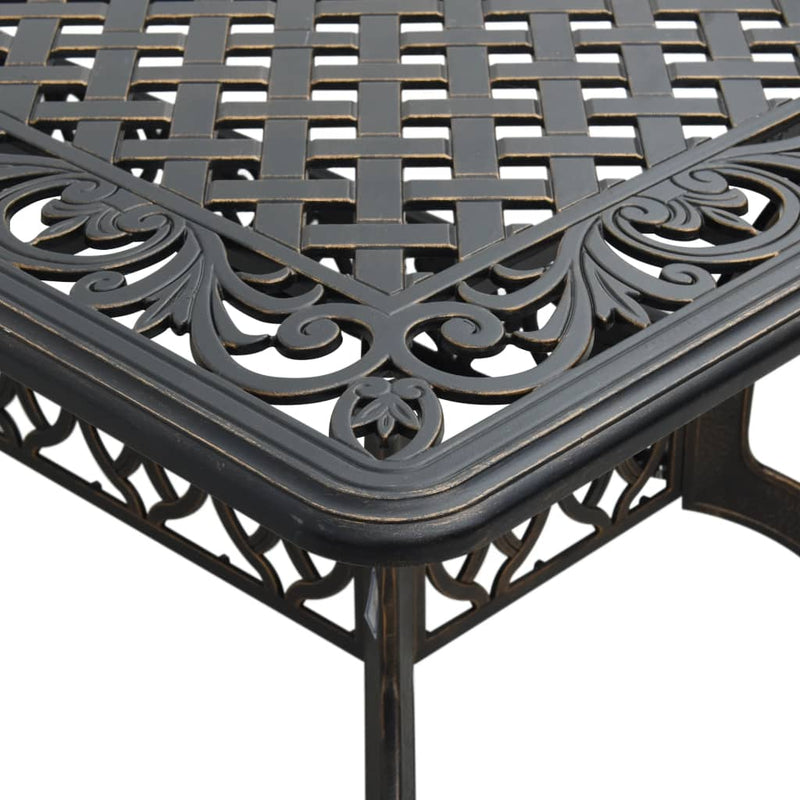 5 Piece Garden Dining Set Bronze Cast Aluminium