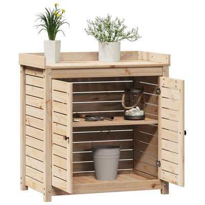 Potting Table with Shelves 82.5x50x86.5 cm Solid Wood Pine