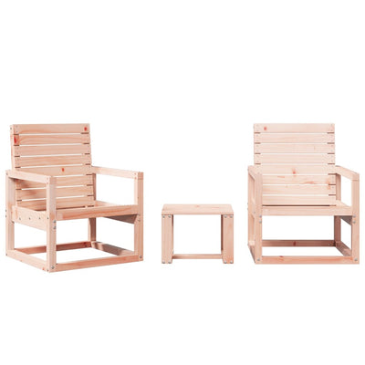 3 Piece Garden Lounge Set Solid Wood Douglas