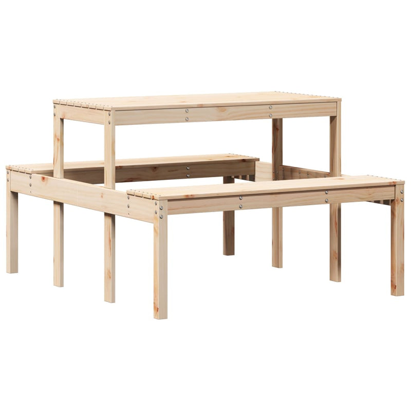 Picnic Table 110x134x75 cm Solid Wood Pine