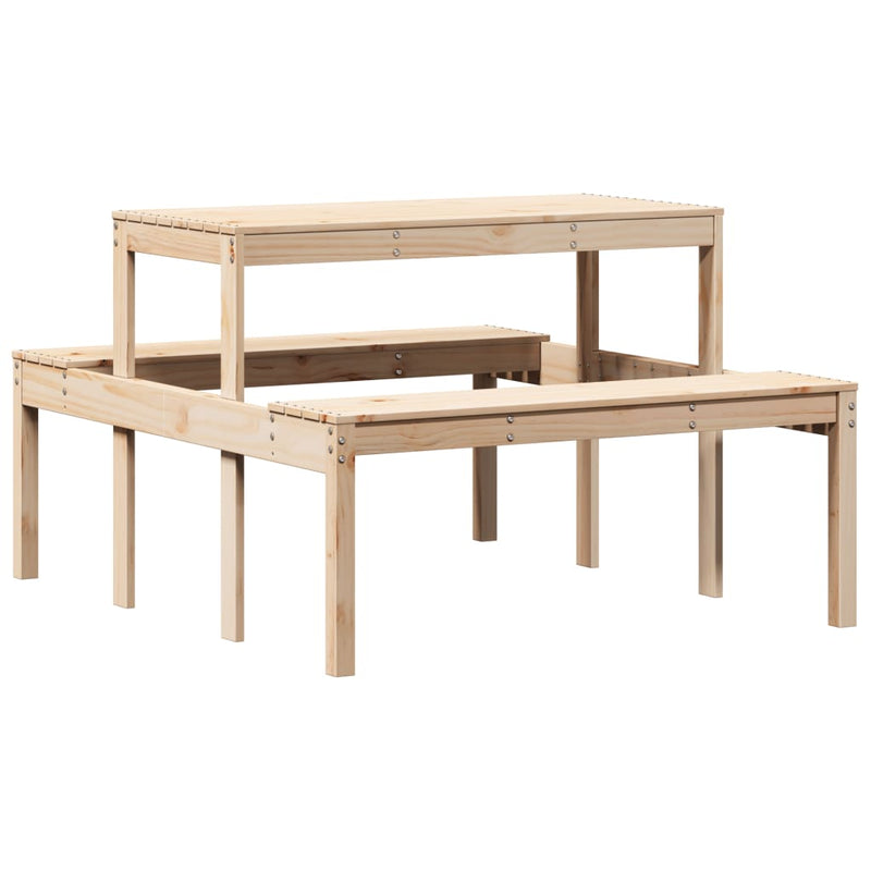 Picnic Table 110x134x75 cm Solid Wood Pine