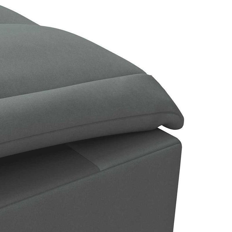 Massage Chaise Lounge with Bolster Dark Grey Fabric