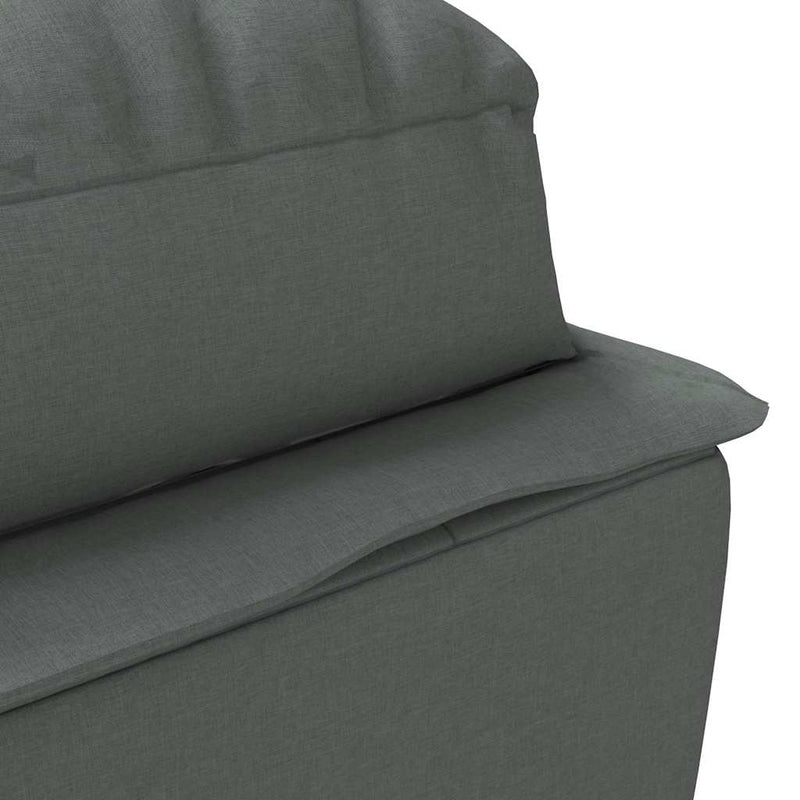 Massage Chaise Lounge with Cushions Dark Grey Fabric