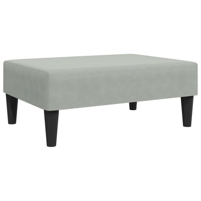 Footstool Light Grey 77x55x31 cm Velvet