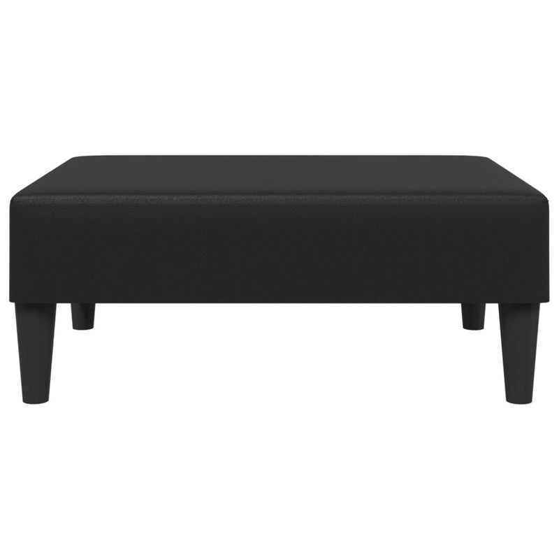 Footstool Black 77x55x31 cm Faux Leather