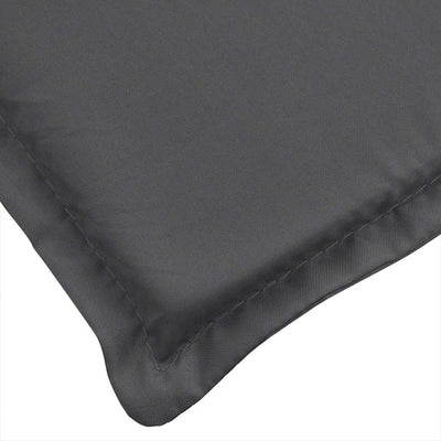 Deck Chair Cushion Melange Anthracite (75+105)x50x4 cm Fabric