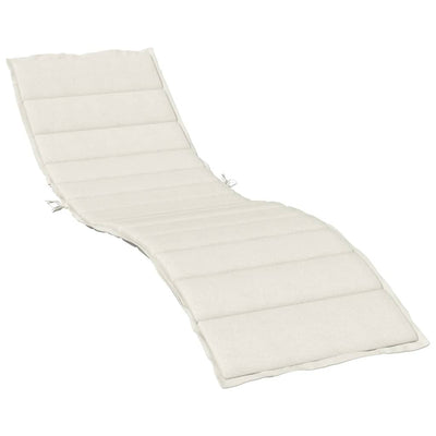 Sun Lounger Cushion Melange Cream 200x50x4 cm Fabric