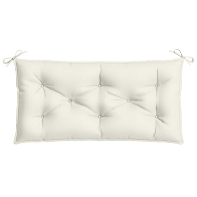 Garden Bench Cushions 2 pcs Melange Cream 100x50x7 cm Fabric