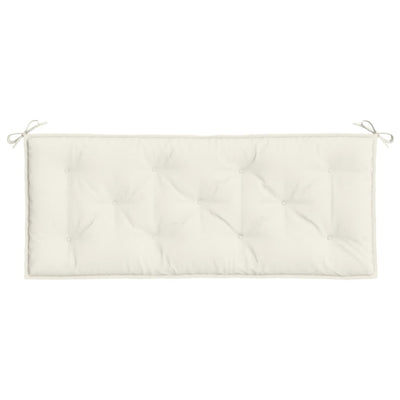 Garden Bench Cushions 2 pcs Melange Cream 120x50x7 cm Fabric