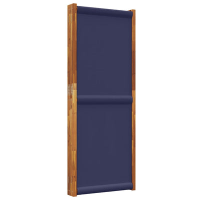 4-Panel Room Divider Dark Blue 280x180 cm