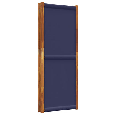 5-Panel Room Divider Dark Blue 350x180 cm