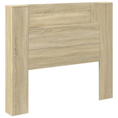 Headboard Cabinet with LED Sonoma Oak 120 cm