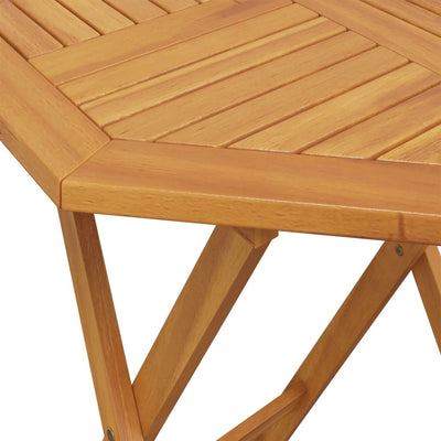 Folding Garden Table Ø70x75 cm Solid Wood Acacia