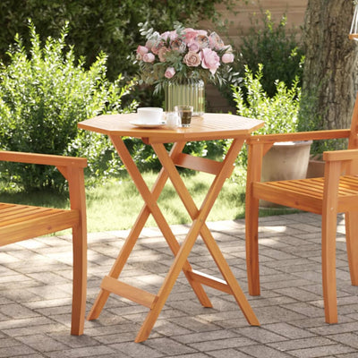 Folding Garden Table Ø70x75 cm Solid Wood Acacia