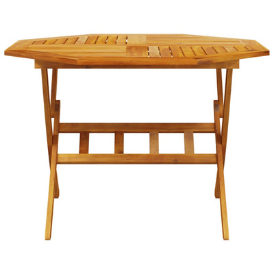 Folding Garden Table Ø110x75 cm Solid Wood Acacia