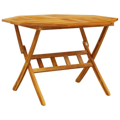 Folding Garden Table Ø110x75 cm Solid Wood Acacia