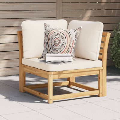 Garden Sofa Corner with Cushions 73x73x65 cm Solid Wood Acacia