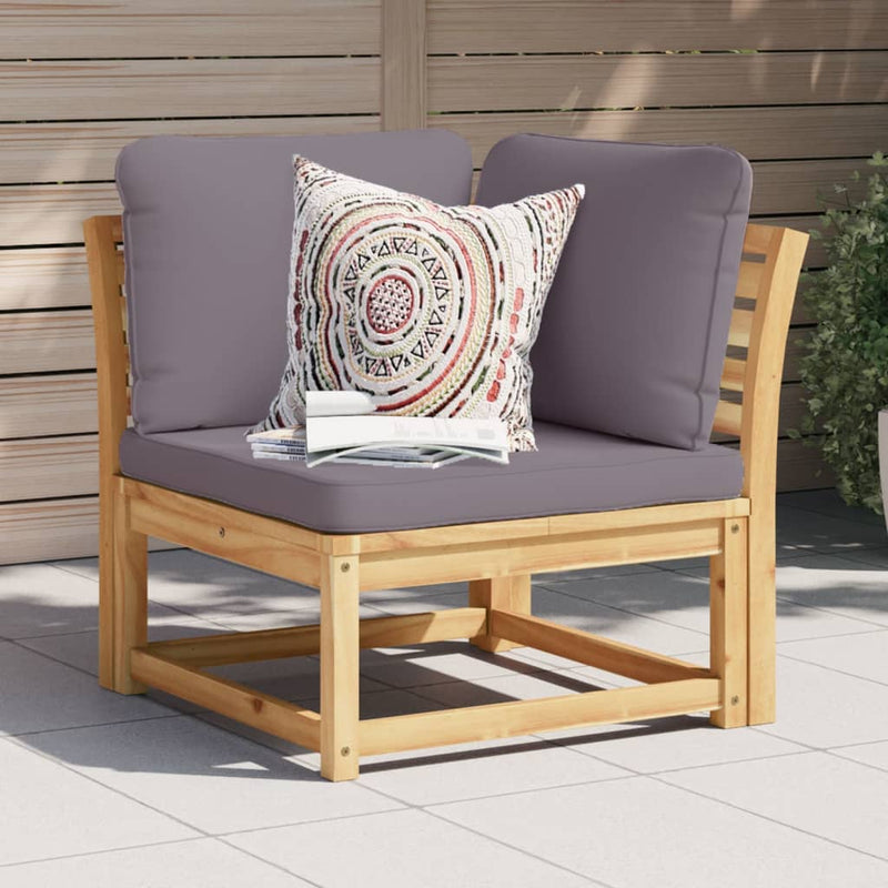 Garden Sofa Corner with Cushions 73x73x65 cm Solid Wood Acacia