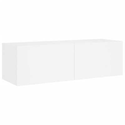 5 Piece TV Wall Cabinets with LED Lights White