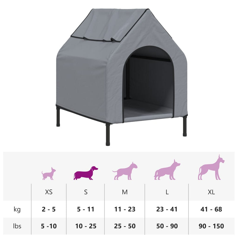 Dog House Light Grey Oxford Fabric and Steel