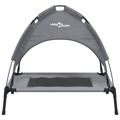 Dog Bed with Canopy Anthracite Oxford Fabric and Steel