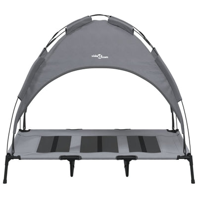 Dog Bed with Canopy Anthracite Oxford Fabric and Steel