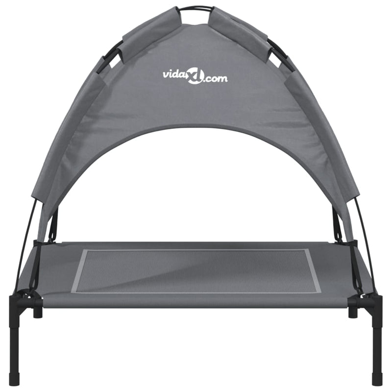 Dog Bed with Canopy Anthracite Oxford Fabric and Steel