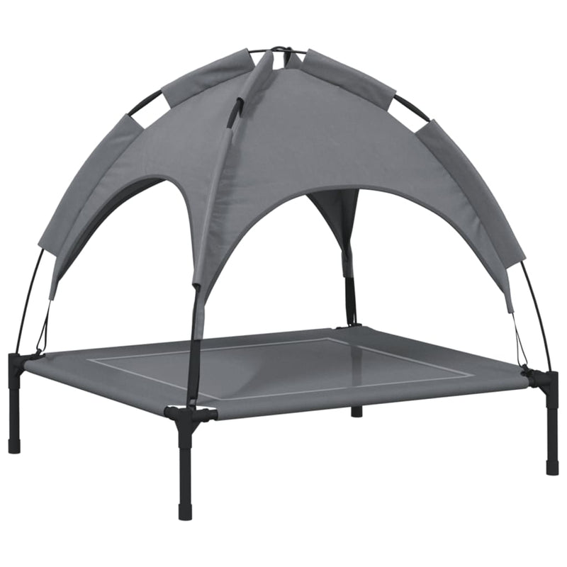 Dog Bed with Canopy Anthracite Oxford Fabric and Steel