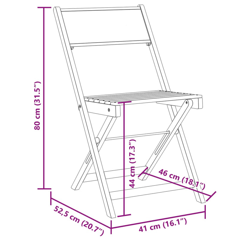 Bistro Chairs 2 pcs Anthracite Solid Wood Acacia and Fabric