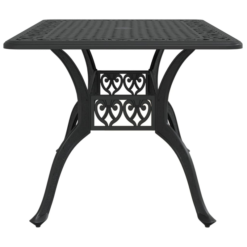 Garden Table Black 150x90x72 cm Cast Aluminium