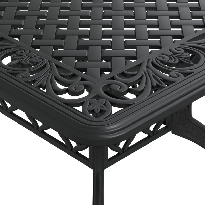 Garden Table Black 150x90x72 cm Cast Aluminium