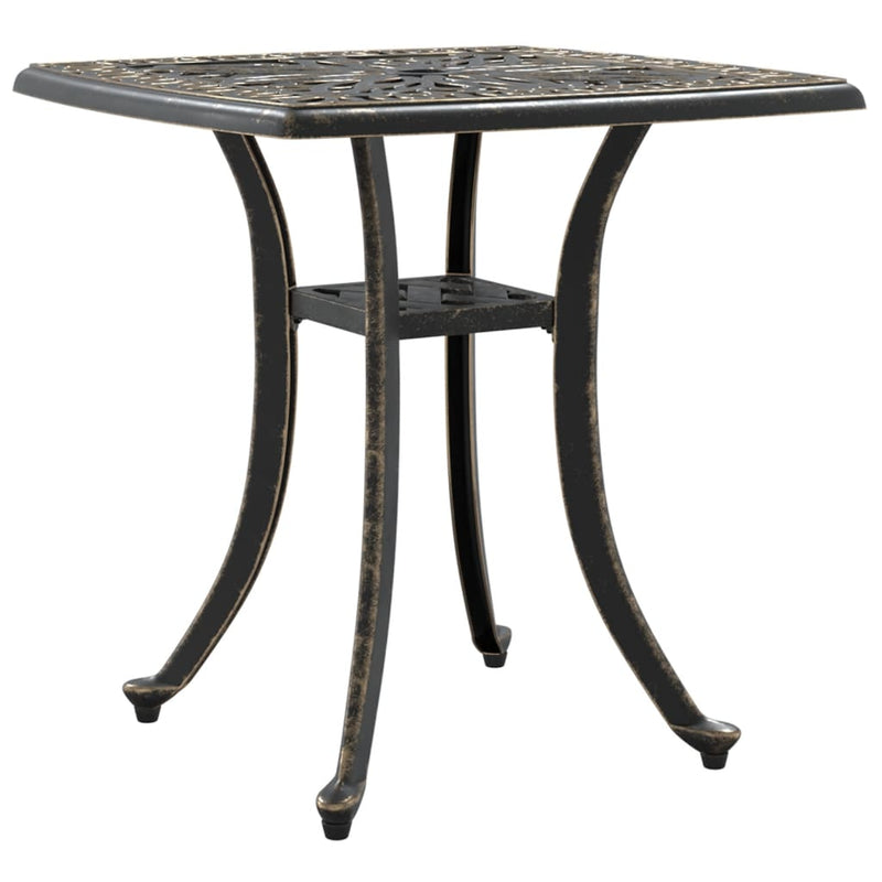 Garden Table Bronze 53x53x53 cm Cast Aluminium