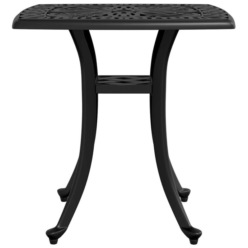 Garden Table Black 53x53x53 cm Cast Aluminium