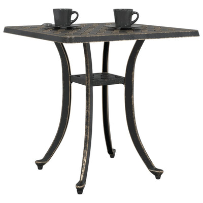 Garden Table Bronze 53x53x53 cm Cast Aluminium