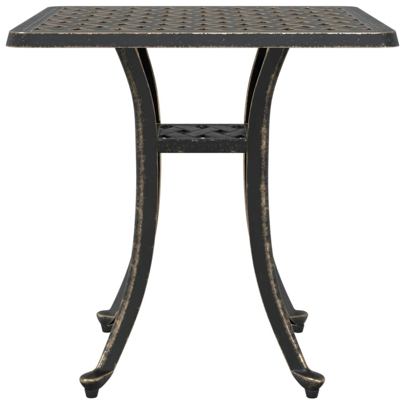 Garden Table Bronze 53x53x53 cm Cast Aluminium