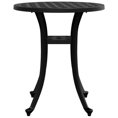 Garden Table Black Ø48x53 cm Cast Aluminium
