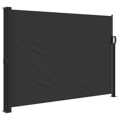 Retractable Side Awning Black 140x300 cm