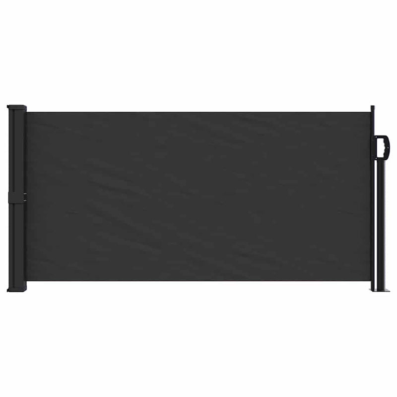 Retractable Side Awning Black 100x500 cm