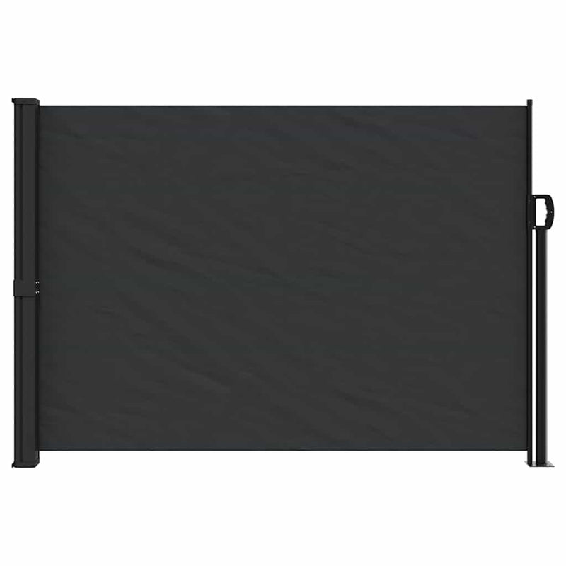 Retractable Side Awning Black 140x500 cm