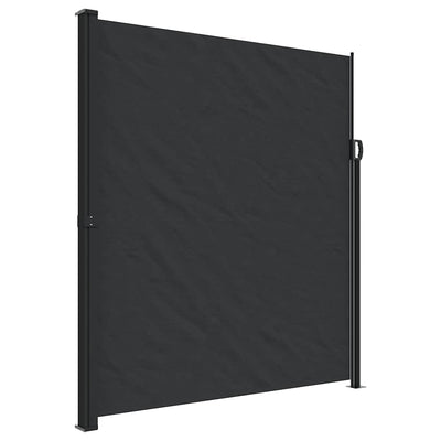 Retractable Side Awning Black 220x500 cm