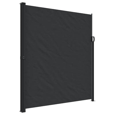 Retractable Side Awning Black 220x600 cm