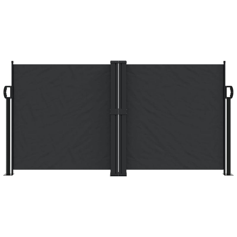 Retractable Side Awning Black 120x1000 cm