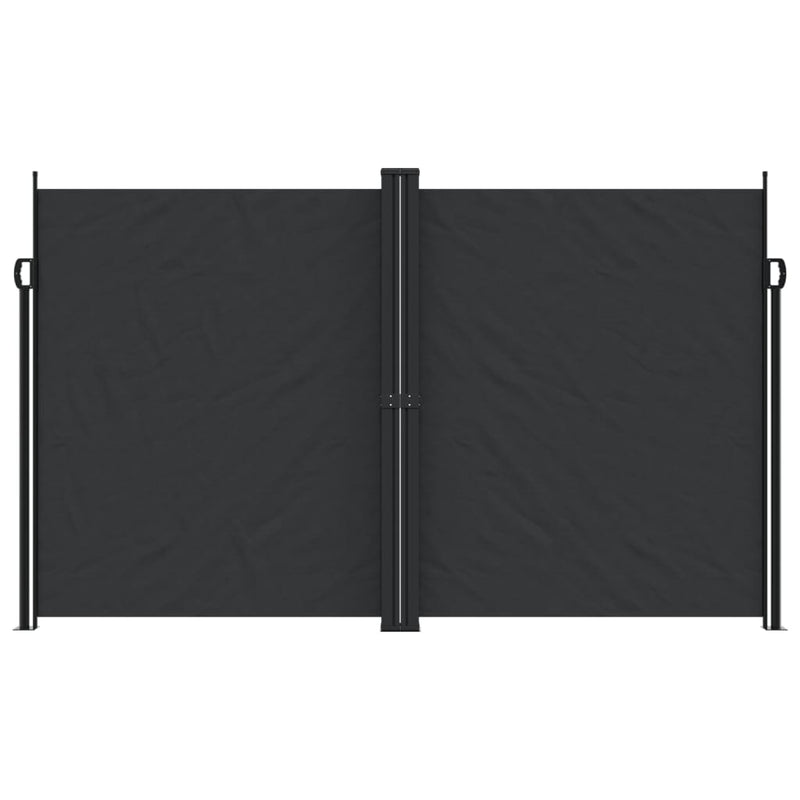 Retractable Side Awning Black 200x1000 cm