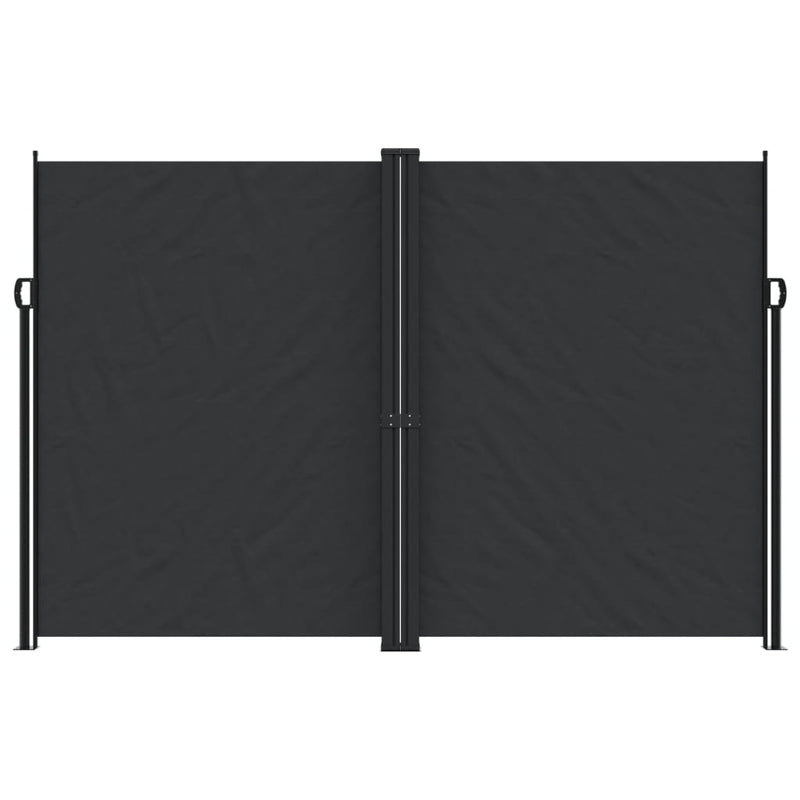 Retractable Side Awning Black 220x1000 cm